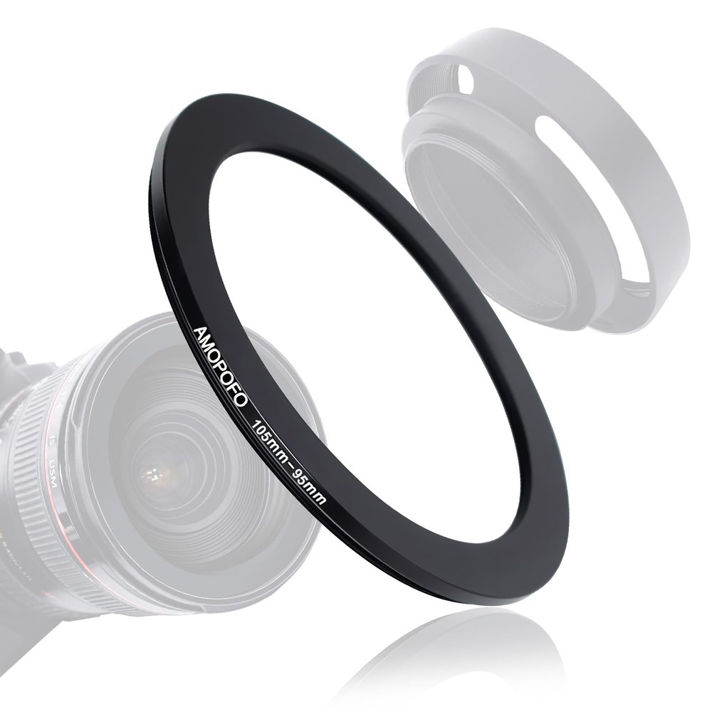 105mm Lens to 95mm Camera Filter Ring,105mm to 95mm Step-Down Ring Filter Adapter for 95mm UV,ND,CPL,Metal Step-Down Ring