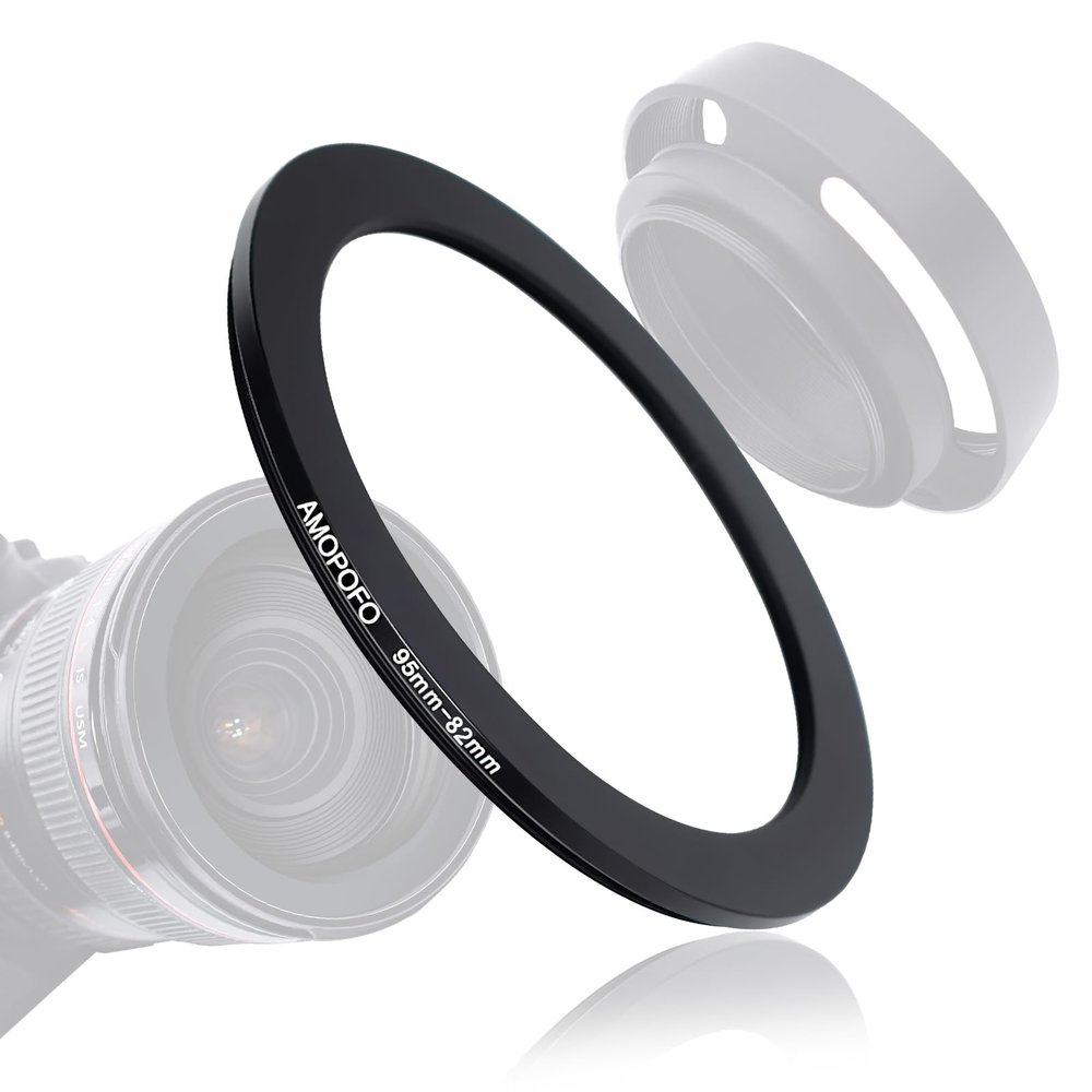 95mm Lens to 82mm Camera Filter Ring,95mm to 82mm Step-Down Ring Filter Adapter for 82mm UV,ND,CPL,Metal Step-Down Ring