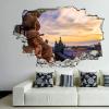 3D Broken Wall Stickers Stickers Historical Bank and Church of The Savior 36 x 24 Inch Removable Wall Decal, Peel and Stick Landscape Wall Decor for Bedroom Living Room, Mural Art for Kids Boys Girls view 1