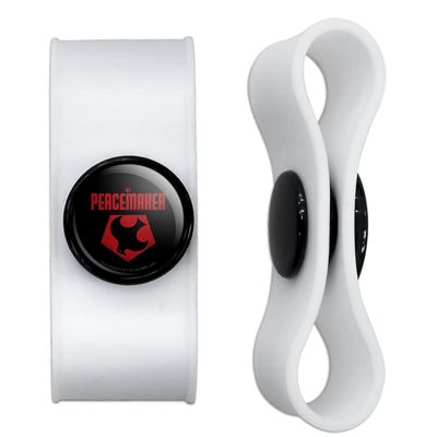 GRAPHICS & MORE Peacemaker Logo Headphone Earbud Cord Wrap - Charging Cable Manager - Wire Organizer Set of 2 - White
