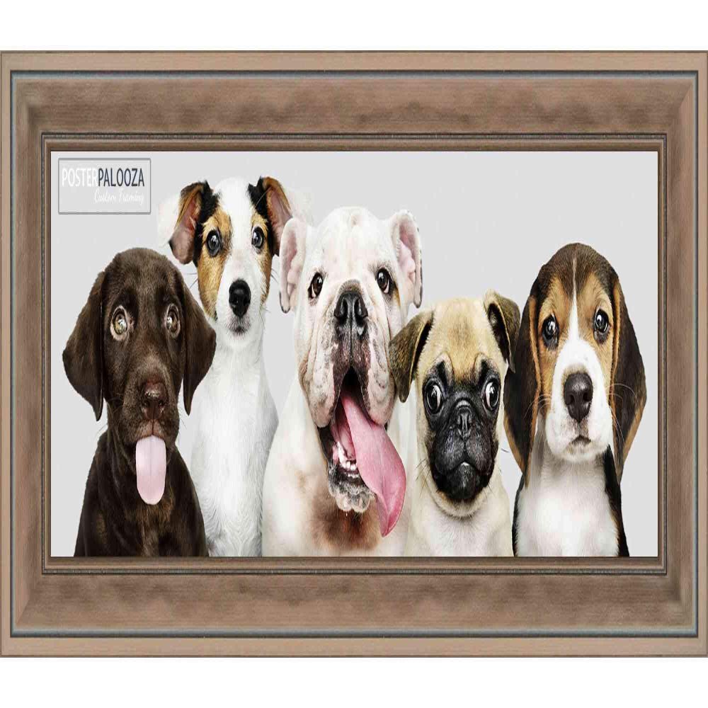 Poster Palooza 40x13.5 Contemporary Bronze Complete Wood Panoramic Frame with UV Acrylic Plexiglass, Foam Board Backing & Hardware Included