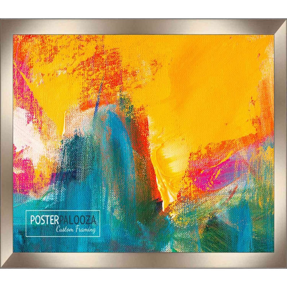 Poster Palooza 40x20 Contemporary Pewter Complete Wood Panoramic Frame with UV Acrylic Plexiglass, Foam Board Backing & Hardware Included