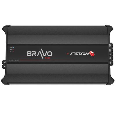 Stetsom Bravo BASS 8000 1 Ohm Mono Subwoofer Car Audio Amplifier, 8000.1 8K Watts RMS, 1 Stable, Sound Quality, 8000x1, Crossover & Bass Boost 8000W Sub Amp, Smart Coolers