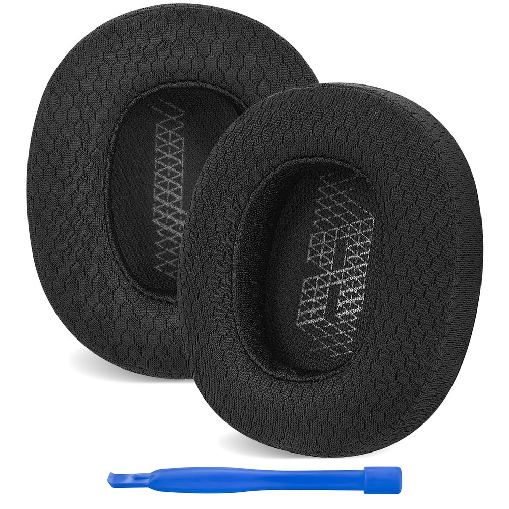 Linkidea Replacement Ear Pads for Lifestyle E65BTNC, Duet NC, Live 650 BTNC, Live 660 BTNC Headphones, Ear Cushions (Mesh Fabric/Black)