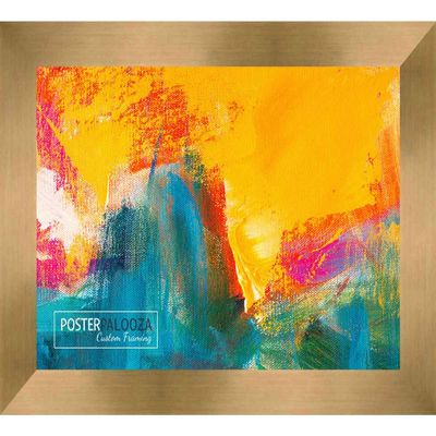 Poster Palooza 23x17 Contemporary Bronze Complete Wood Picture Frame with UV Acrylic Plexiglass, Foam Board Backing & Hardware Included