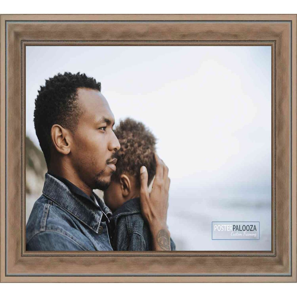 Poster Palooza 17x15 Contemporary Bronze Complete Wood Picture Frame with UV Acrylic Plexiglass, Foam Board Backing & Hardware Included