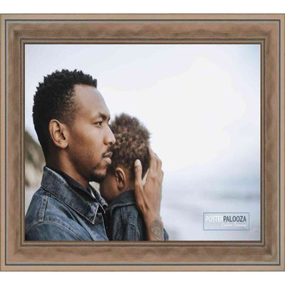 Poster Palooza 15x13 Contemporary Bronze Complete Wood Picture Frame with UV Acrylic Plexiglass, Foam Board Backing & Hardware Included