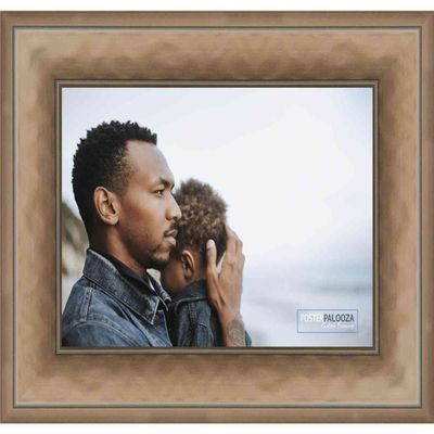 Poster Palooza 19x14 Contemporary Bronze Complete Wood Picture Frame with UV Acrylic Plexiglass, Foam Board Backing & Hardware Included