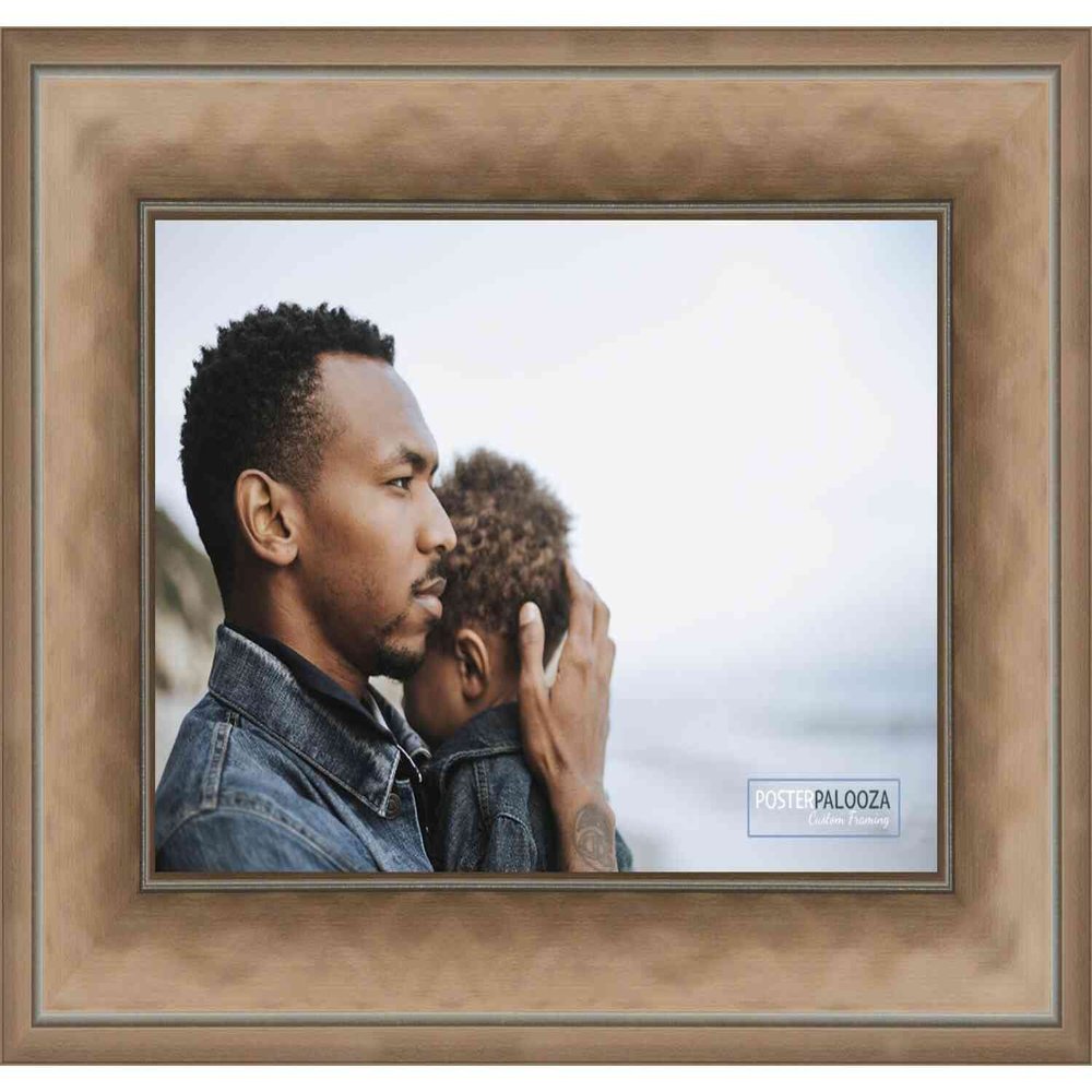 Poster Palooza 26x18 Contemporary Bronze Complete Wood Picture Frame with UV Acrylic Plexiglass, Foam Board Backing & Hardware Included
