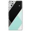 Design Skinz Minimalistic Mint and Gold Striped V1 Skin Decal Vinyl Full-Body Wrap Kit Compatible with Google Pixel 5 view 2