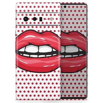 Design Skinz Lovely Lips Skin Decal Vinyl Full-Body Wrap Kit Compatible with Google Pixel 2
