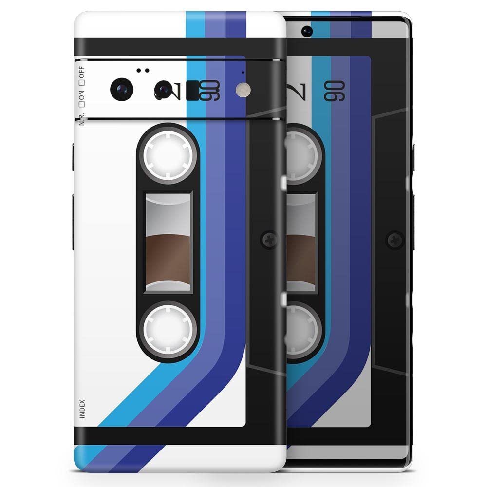 Design Skinz Retro Cassette Tape V8 Skin Decal Vinyl Full-Body Wrap Kit Compatible with Google Pixel 6