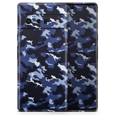 Design Skinz Blue Vector Camo Skin Decal Vinyl Full-Body Wrap Kit Compatible with Google Pixel 2 XL