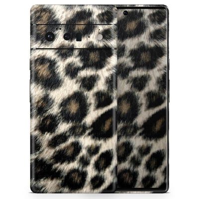 Design Skinz Light Leopard Fur Skin Decal Vinyl Full-Body Wrap Kit Compatible with Google Pixel 6
