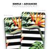 Design Skinz Vivid Tropical Stripe Floral v1 Skin Decal Vinyl Full-Body Wrap Kit Compatible with Google Pixel 4A view 4