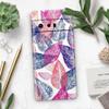 Design Skinz Seamless Pink & Blue Color Leaves Skin Decal Vinyl Full-Body Wrap Kit Compatible with Google Pixel 6 view 3