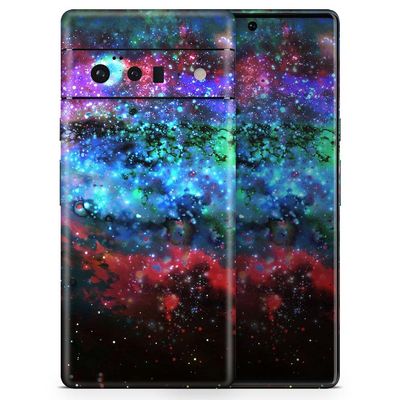Design Skinz Neon Colored Paint Universe Skin Decal Vinyl Full-Body Wrap Kit Compatible with Google Pixel 4A