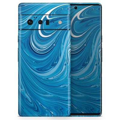 Design Skinz Liquid Blue Color Fusion Skin Decal Vinyl Full-Body Wrap Kit Compatible with Google Pixel 1 XL