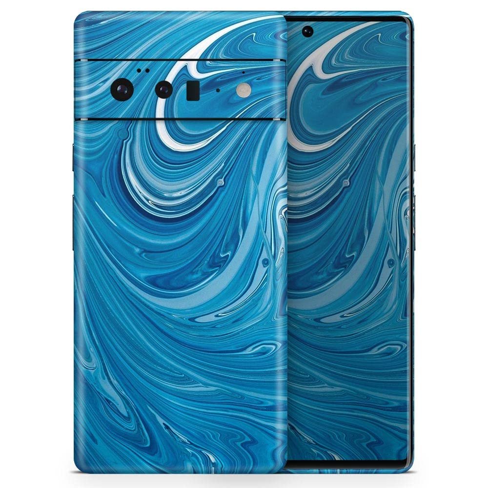 Design Skinz Liquid Blue Color Fusion Skin Decal Vinyl Full-Body Wrap Kit Compatible with Google Pixel 1 XL