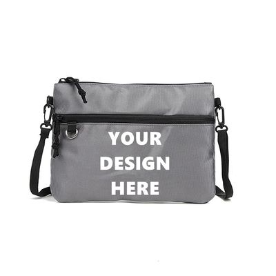 Muka Custom Messenger Bag, Personalized Crossbody Bag Mini, Mens Shoulder Bag-Grey