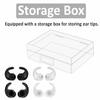4 Pairs Ear Hooks Compatible with Beats Studio Buds Ear Tips Earbuds, Anti-Slip Anti-Drop Sport Outdoor Earhooks Wing Holder Silicone Gel Accessories for Beat Studio Buds - 2 Black 2 White view 3