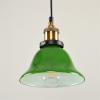 Machine American Retro Nostalgic Industrial Style Restaurant Creative Bar Coffee Shop Green Glass Art Coffee Chandelier (Size : 19CM) view 2