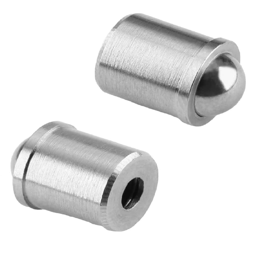 Heyiarbeit 4Pcs Stainless Steel 0.31" Diameter Ball Plunger Cabinet Door Closet Drawer 8x9mm Ball Catch Latch Catcher for Door Cabinet Closet Drawer Silver Tone