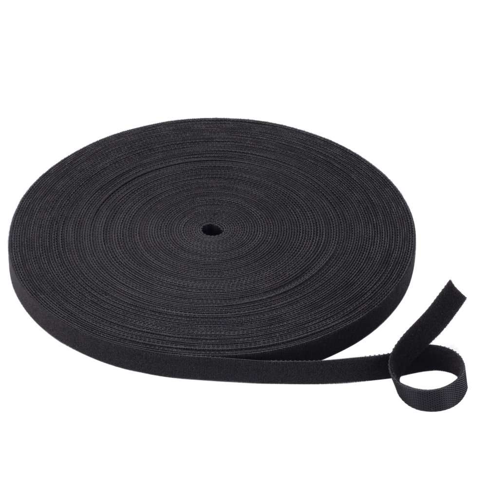 Cable Ties Reusable Straps Cable Wire Management Roll Black Fastening Double Sided Hook and Loop Tape 25Yard(3/4 inch)