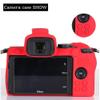 Camera Soft Silicone Case Bag Red Armor Skin Body Cover Protector for Nikon Z50 mirrorless Camera, Red, camera case view 2