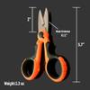 FASPLORE Fishing Scissors Fishing Scissors for Braided Line Finshing Line Cutter Multi Function Scissors Anti-Slip Serrated Edge Scissors view 2