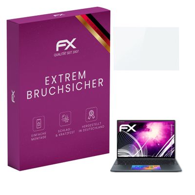 atFoliX Plastic Glass Protective Film compatible with Asus Zenbook 14X OLED UX5400, 9H Hybrid-Glass FX Screen Protector