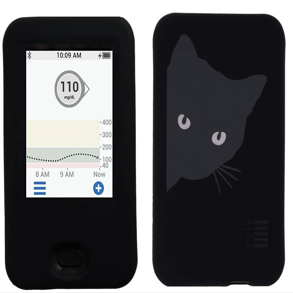 Dexcom G6 Receiver CGM Silicone Case Cute Pet (Black/CATGY)