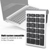 Zunate RF304 22 Keys Numeric Keypad, USB Plug and Play Mini Keyboard with Receiver, Ergonomic Numeric Keypad for Android/Windows/OS(Silver Black) view 2