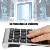 Zunate RF304 22 Keys Numeric Keypad, USB Plug and Play Mini Keyboard with Receiver, Ergonomic Numeric Keypad for Android/Windows/OS(Silver Black) view 4