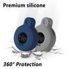 Geiomoo Silicone Cover Compatible with Tile Sticker 2022, Protective Case with Carabiner (2 Pack Navy Blue+Oatmeal) view 3