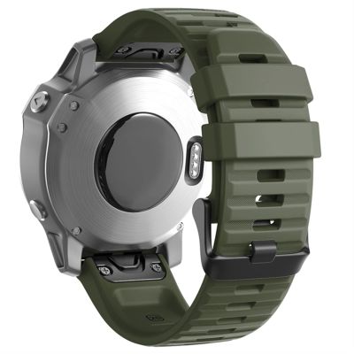 FORFC 20 26 22MM Quick Fit Watchband Strap for Garmin Fenix 7 7X 7S Watch Silicone Quick Release Easyfit Wrist Band Strap (Color : Army Green, Size : Fenix 7S)