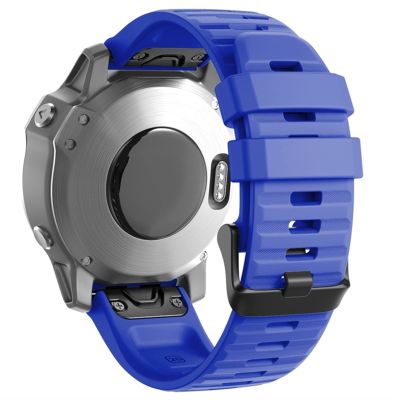 FORFC 20 26 22MM Quick Fit Watchband Strap for Garmin Fenix 7 7X 7S Watch Silicone Quick Release Easyfit Wrist Band Strap (Color : Lake Blue, Size : Fenxi 7)