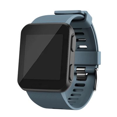Silicone Watchband Replacement Compatible for Garmin Forerunner 35/ Forerunner 30 Running Watch (Blue Grey)