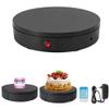 HKUKUUU 22cm Remote Control Electric Turntable 360 Degree Rotating Base Photography Equipment Product Display Stand,Black view 1