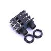 (1 Pcs) 6.35mm Headphone Holder Two-Channel Full Plastic Half-Tooth Double Layer Spacing 16.5mm (Three Pieces) Audio Connector Plug-in 6.35mm Headphone Holder PJ-625DK view 1