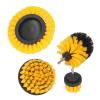 Nunafey Drill Brush, Cleaning Brush with 4pcs Various Sizes, Polypropylene Material, Yellow Black, for Bathroom, Tile, Shower, Bathtub, Grout view 3