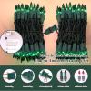LAMPHOME Halloween String Lights, Extendable Green Christmas Lights Decoration 100 mini Lights 19.6ft UL Certified Mini Bulb St. Patrick's Day String Lights Set for Outdoor Christmas Tree Decor view 3