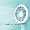 WMYDNX Mini Fan Portable Fan,Handheld Desk Fan,Mini Fan with Night Light,3 Speed & USB Cooling Fan,Small FanHome Office School Outdoor Cool (Color : Light Blue, Fully Charged Usage time : 3-5 Hours) view 2
