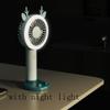 WMYDNX Mini Fan Portable Fan,Handheld Desk Fan,Mini Fan with Night Light,3 Speed & USB Cooling Fan,Small FanHome Office School Outdoor Cool (Color : Light Blue, Fully Charged Usage time : 3-5 Hours) view 3