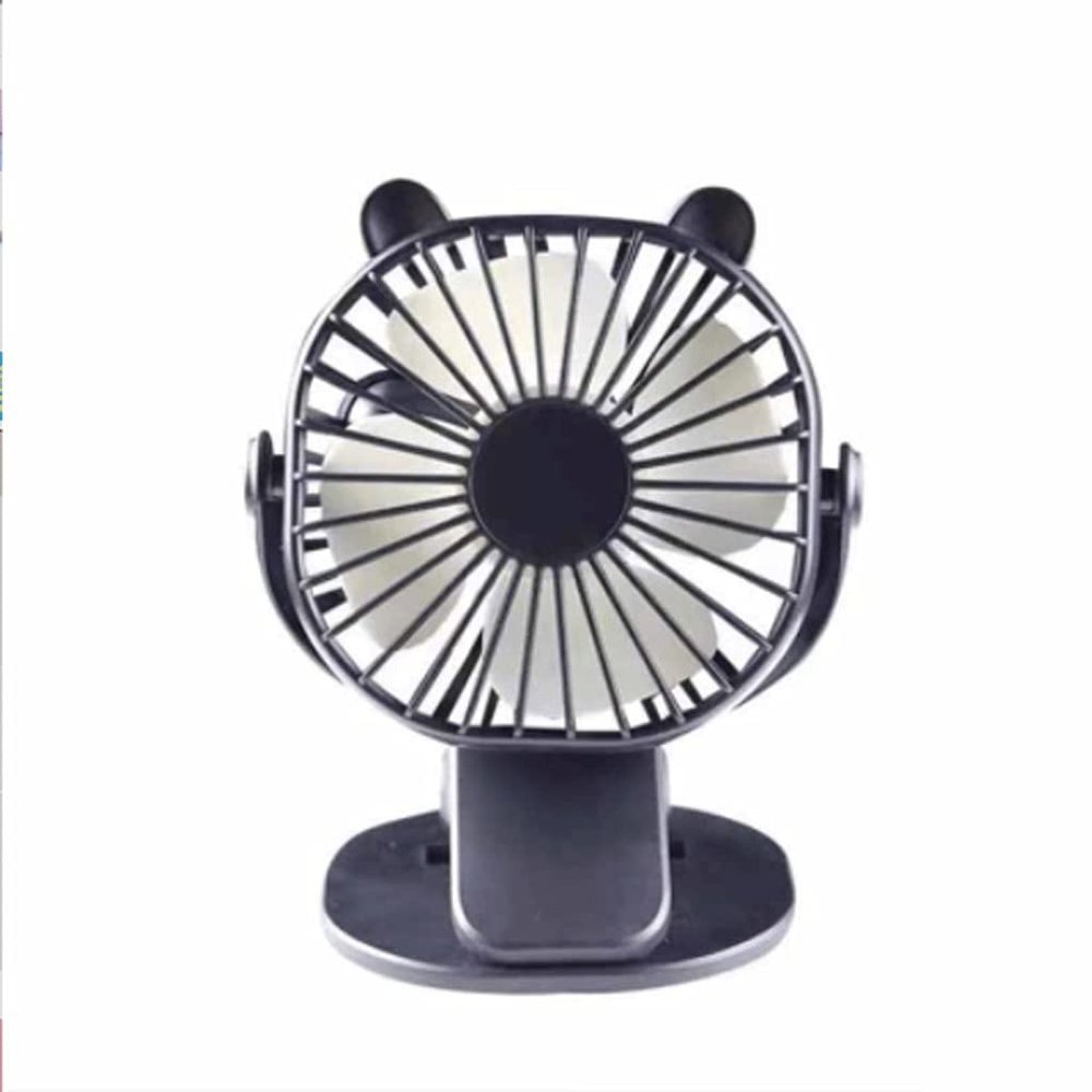 WMYDNX Mini Fan USB Powered Clip on Fan,6 Inch Portable Fan,3 Speeds Adjustable,Small Fan with Sturdy Clamp,Quiet Personal Desk/Clip Fan Cool (Color : Black)