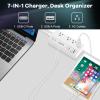 Desk Clamp Power Strip USB C 20W PD - Removable Surge Protector with 4 Outlet 4 USB Ports - Multi Outlet Plug Edge Mount Desktop Power Station Charging Hub - Home Office Desk Men Women Accessories view 2
