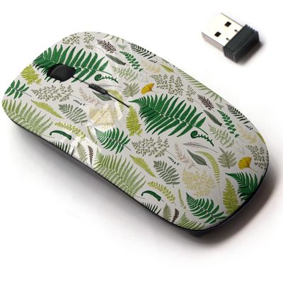CJCBROES 2.4G Wireless Mouse with Cute Pattern Design for All Laptops and Desktops with Nano Receiver - Ferns Vintage