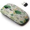CJCBROES 2.4G Wireless Mouse with Cute Pattern Design for All Laptops and Desktops with Nano Receiver - Ferns Vintage view 1