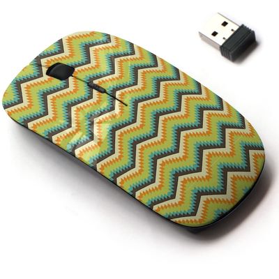 2.4G Wireless Mouse with Cute Pattern Design for All Laptops and Desktops with Nano Receiver - Aztec Style
