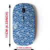 2.4G Wireless Mouse with Cute Pattern Design for All Laptops and Desktops with Nano Receiver - Blue lace Floral view 2